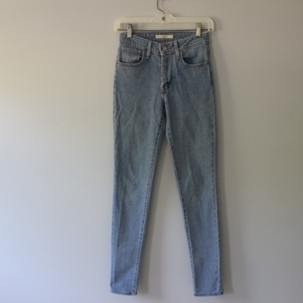 Levis Denim High Rise Skinny 721 Light Wash Jean